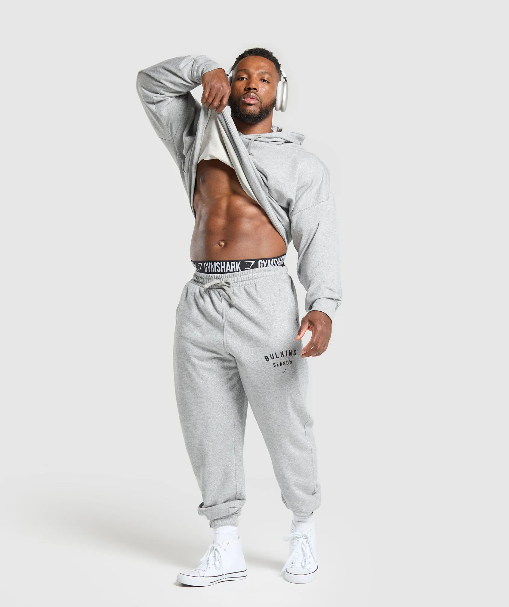 Gymshark Bulking Season Joggers - Light Grey Core Marl