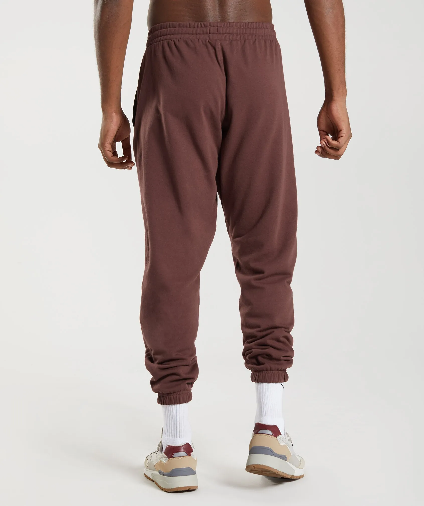 Gymshark Essential Oversized Joggers - Cherry Brown