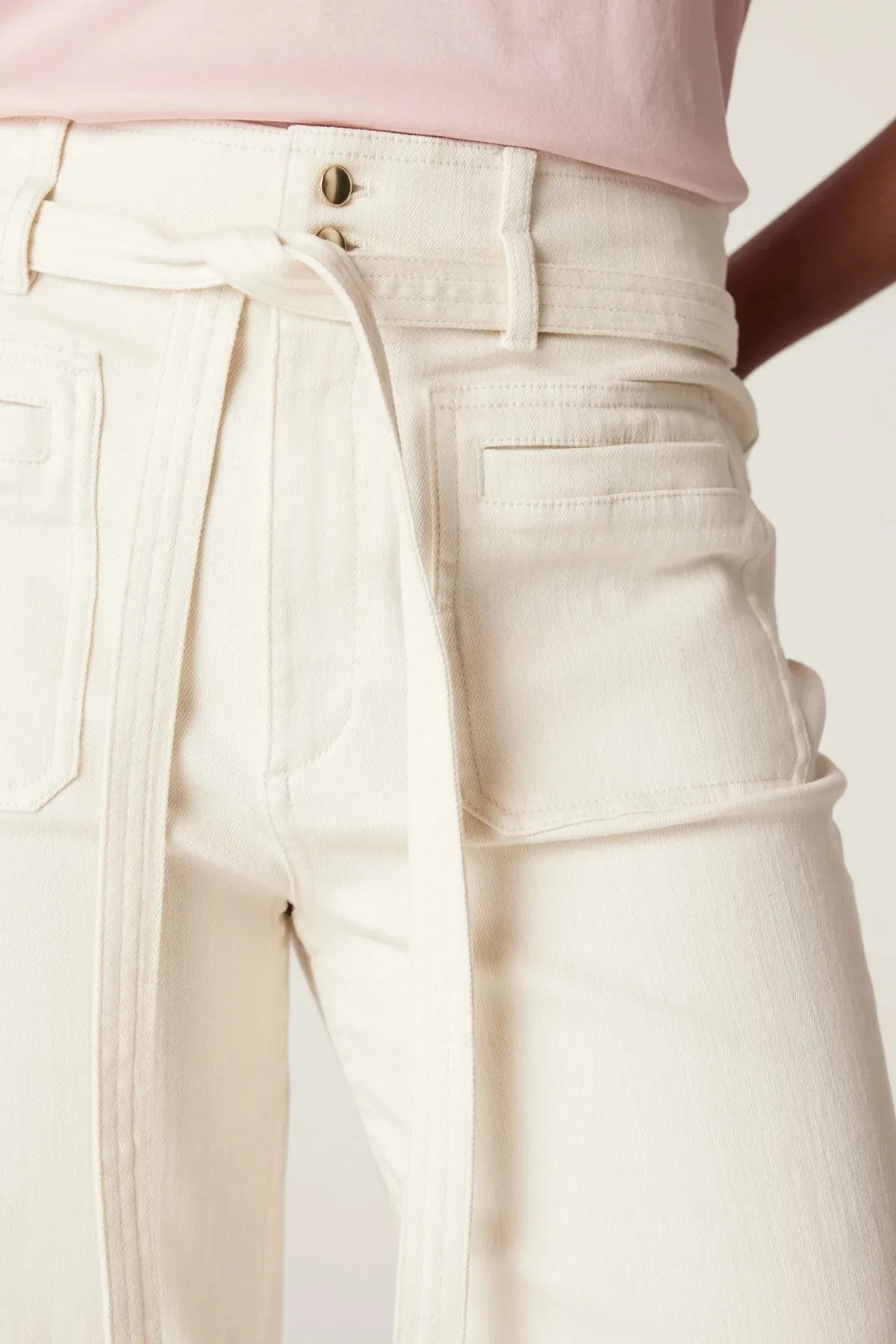 Harper Drill Pant | Ecru