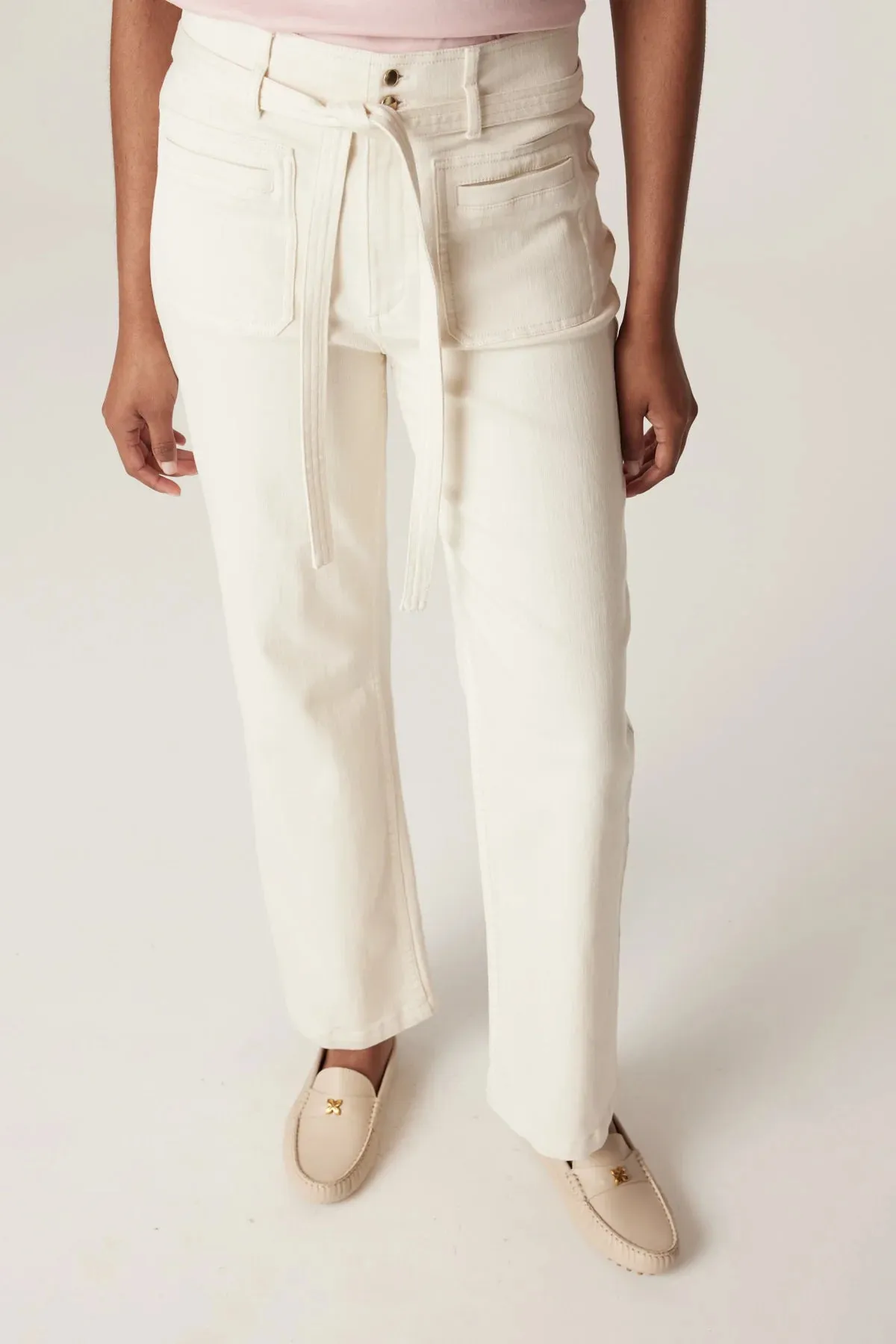 Harper Drill Pant | Ecru