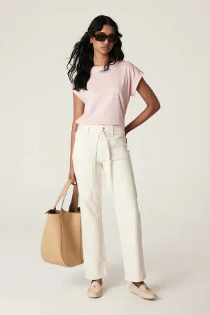 Harper Drill Pant | Ecru