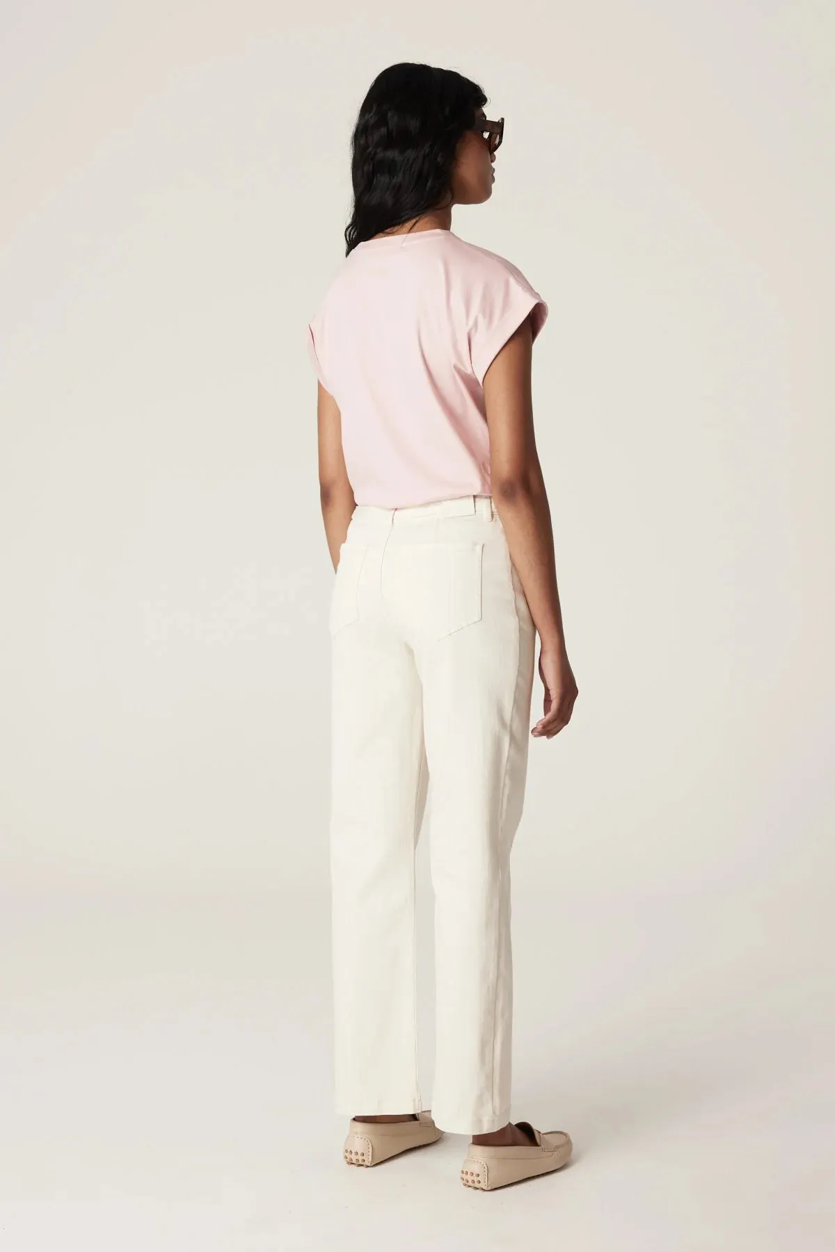 Harper Drill Pant | Ecru