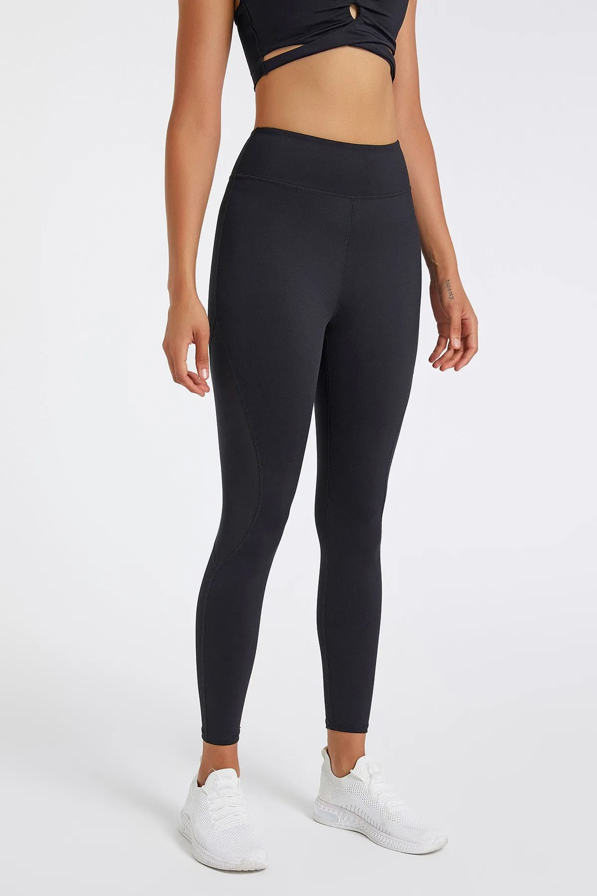High Rise Gym Legging with Mesh Inserts