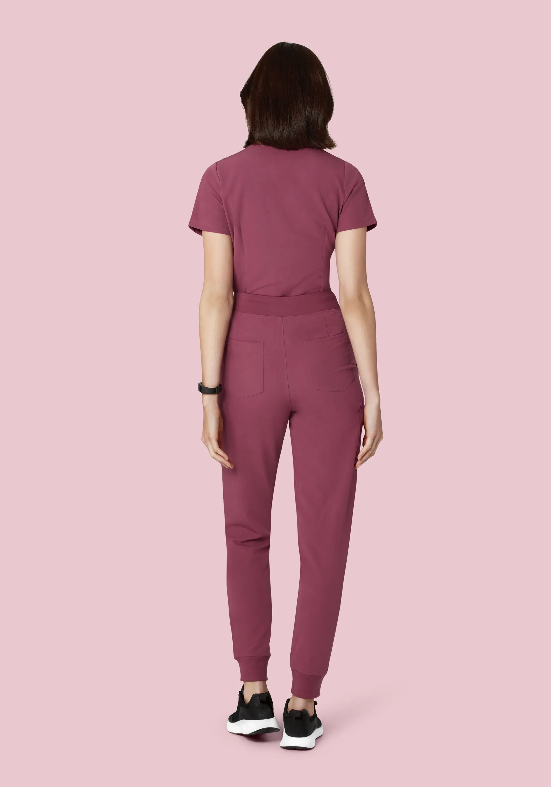 High Waisted Joggers Deep Mauve