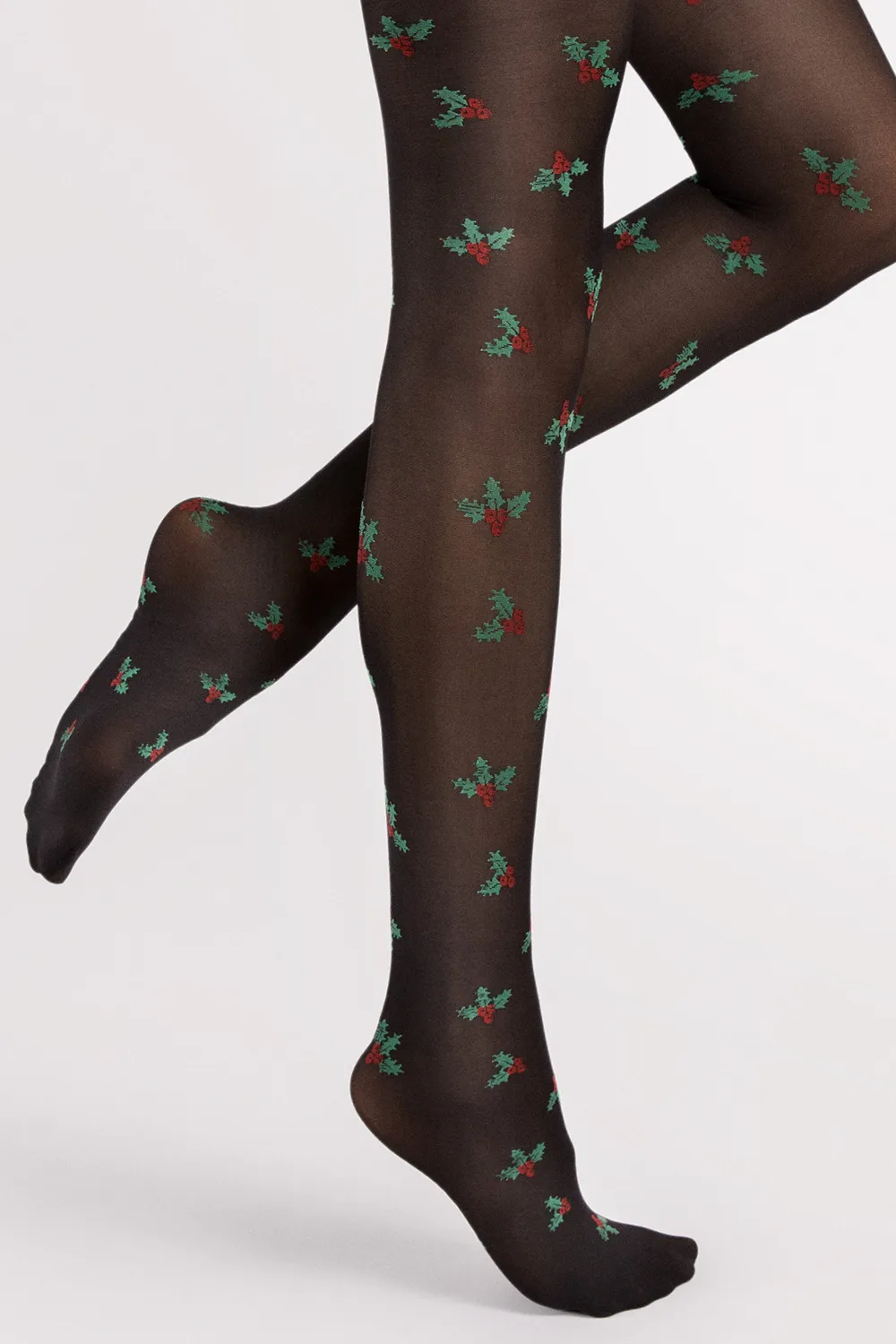 Holly Pattern Tights 40 Denier