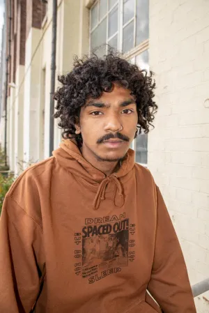 Hoodie in Caramel Toffee With Spaced Out! Print
