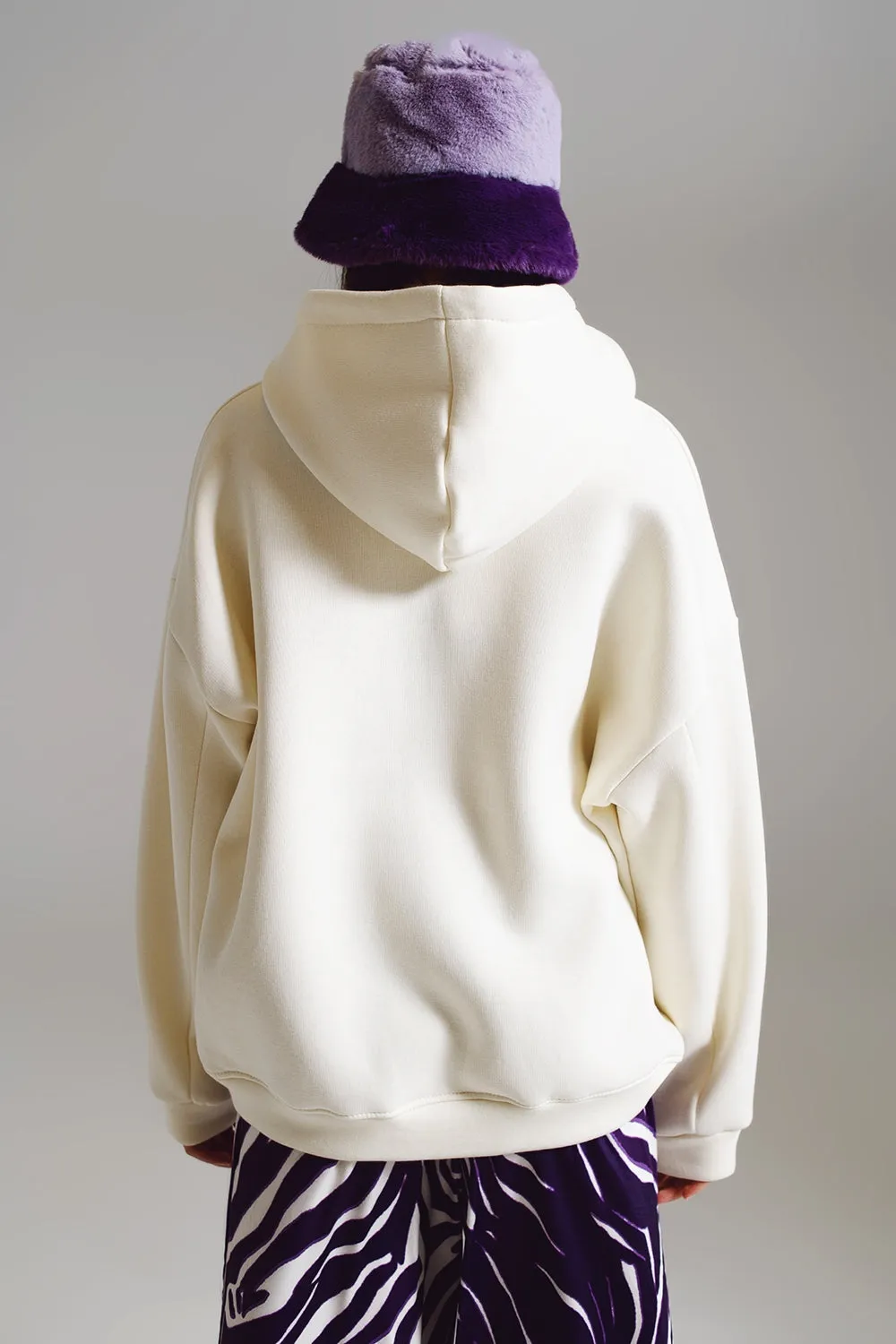 Iconic oversized hoodie in white