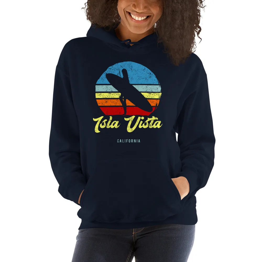 Isla Vista California Retro Surfer Girl Hoodie