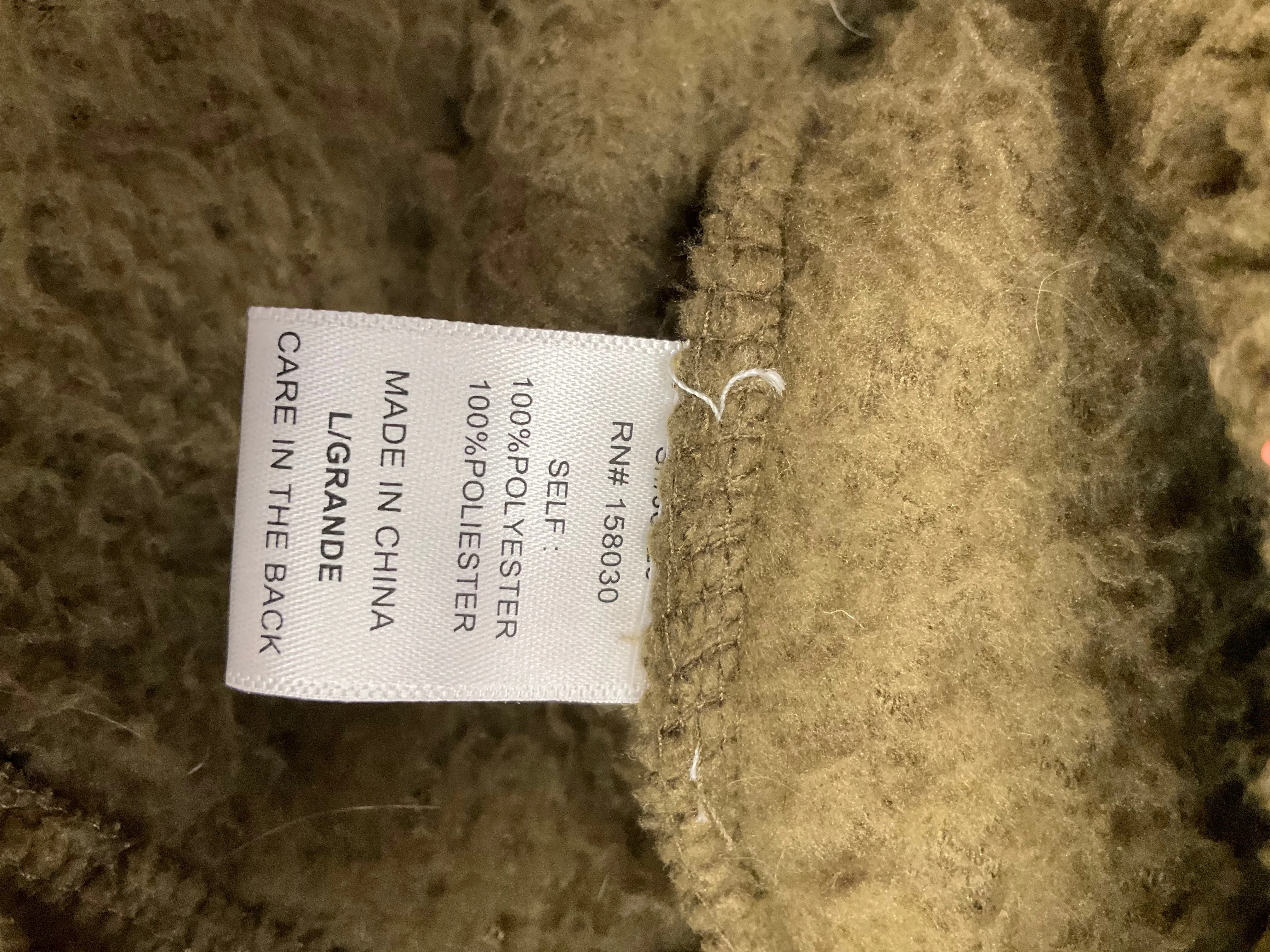 Jacket Faux Fur & Sherpa By Love Tree In Green, Size: L