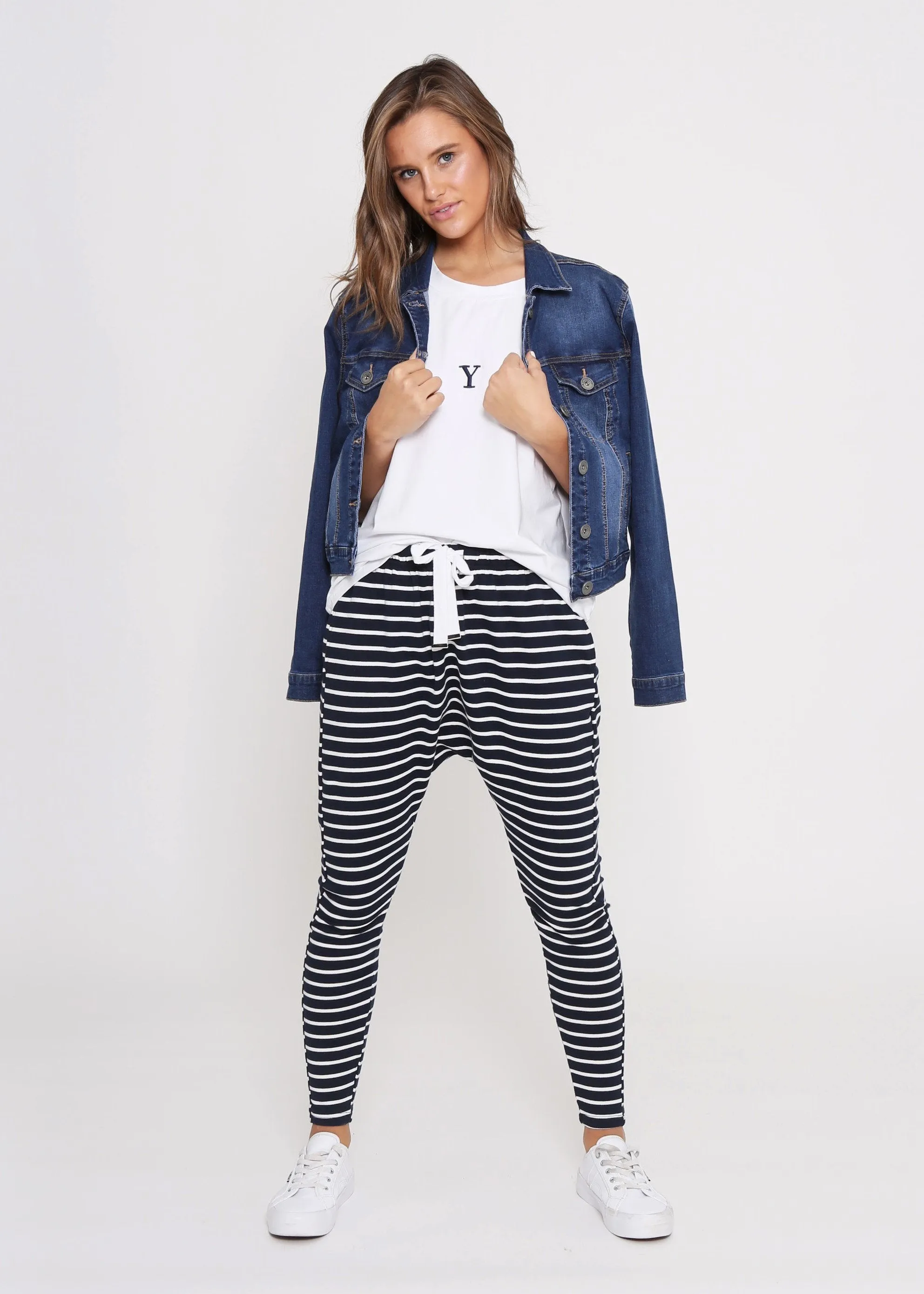 Jordan Joggers - Navy/White Stripe