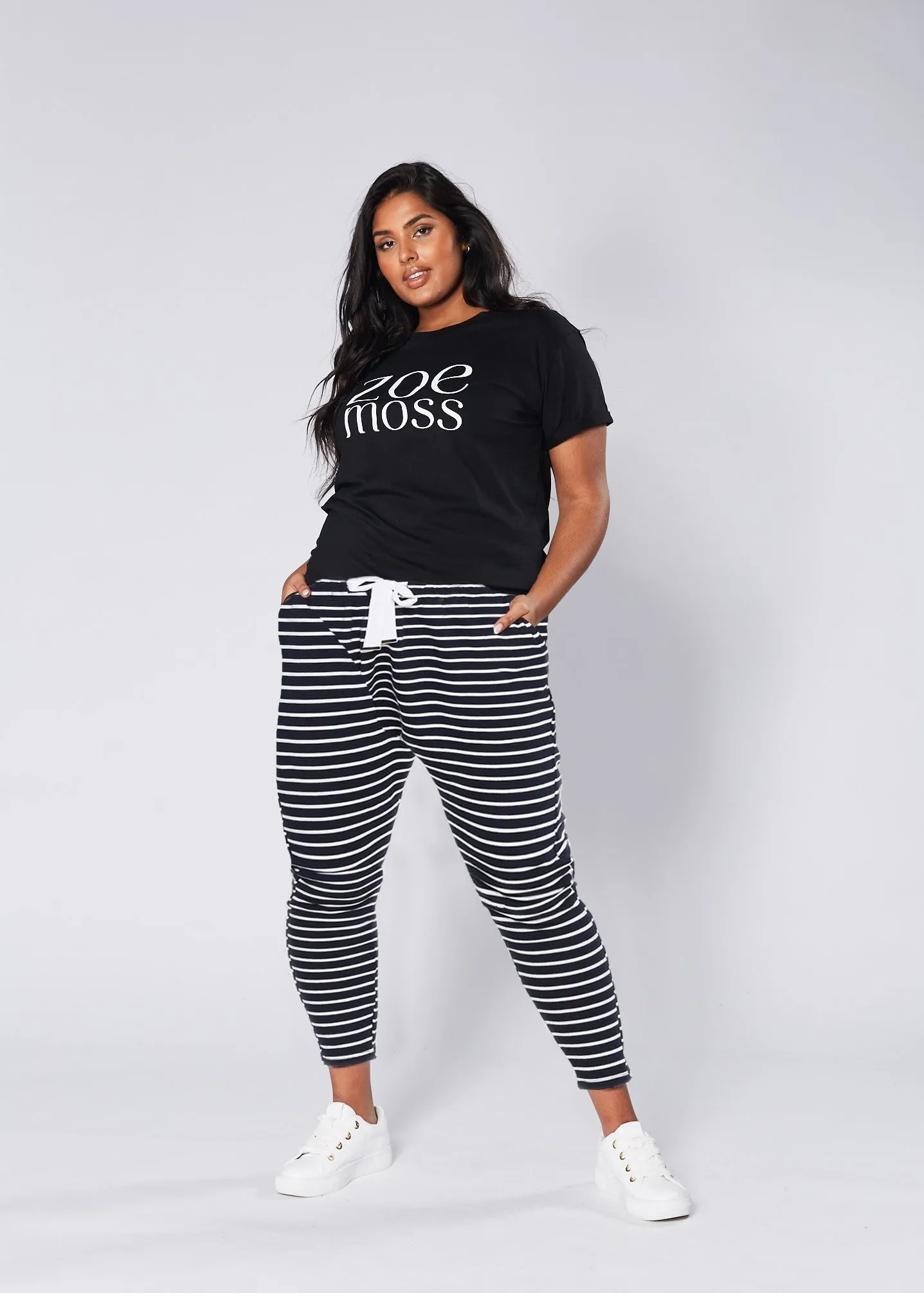 Jordan Joggers - Navy/White Stripe