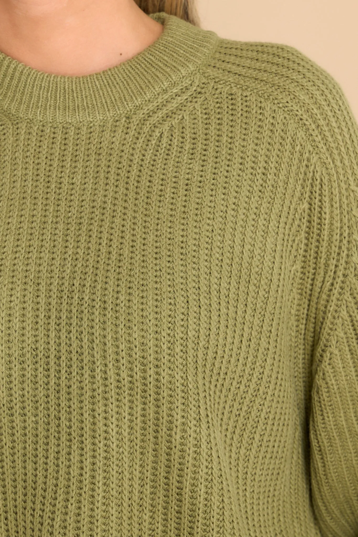 Just A Thought Light Olive Sweater