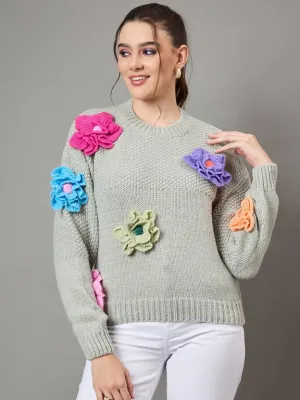 Light Green Full Sleeve Sweater
