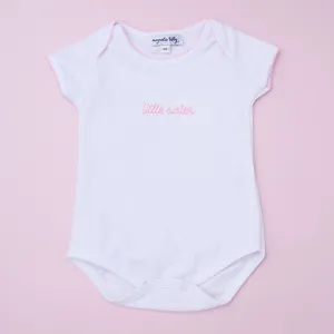 Little Sister Embroidered Short Sleeve Bodysuit
