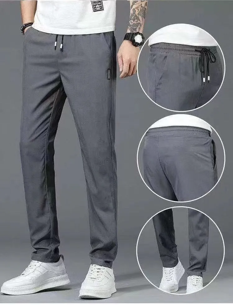 Logan - Men's Autumn Ice Silk Breathable Nine-Point Pants