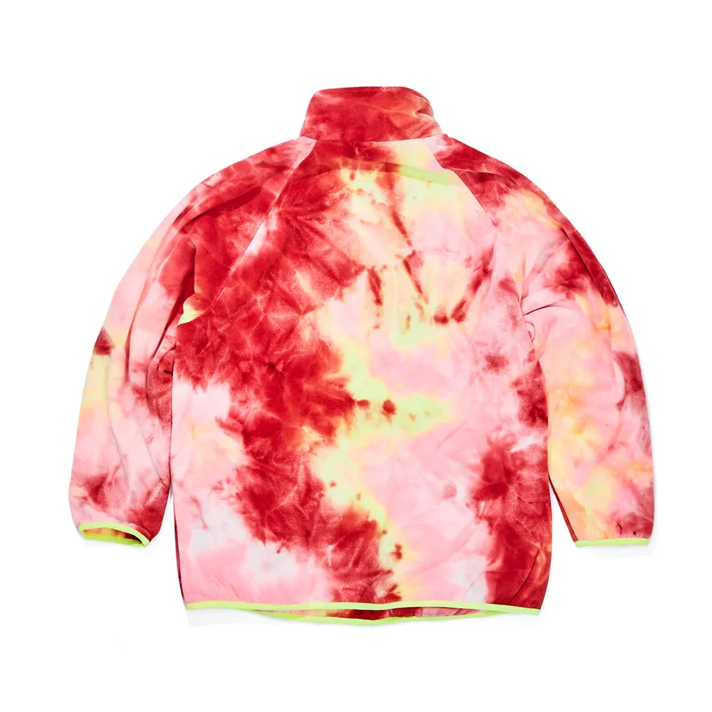 LOGO FLEECE HN ZIPUP TIE DYE RED / YELLOW