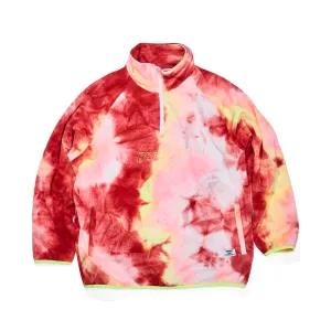 LOGO FLEECE HN ZIPUP TIE DYE RED / YELLOW