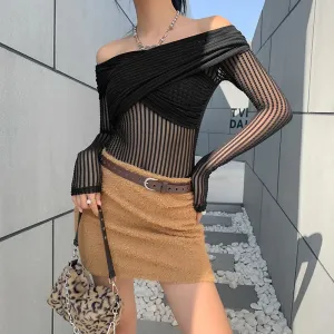 Long Sleeve Off Shoulder Bodysuit