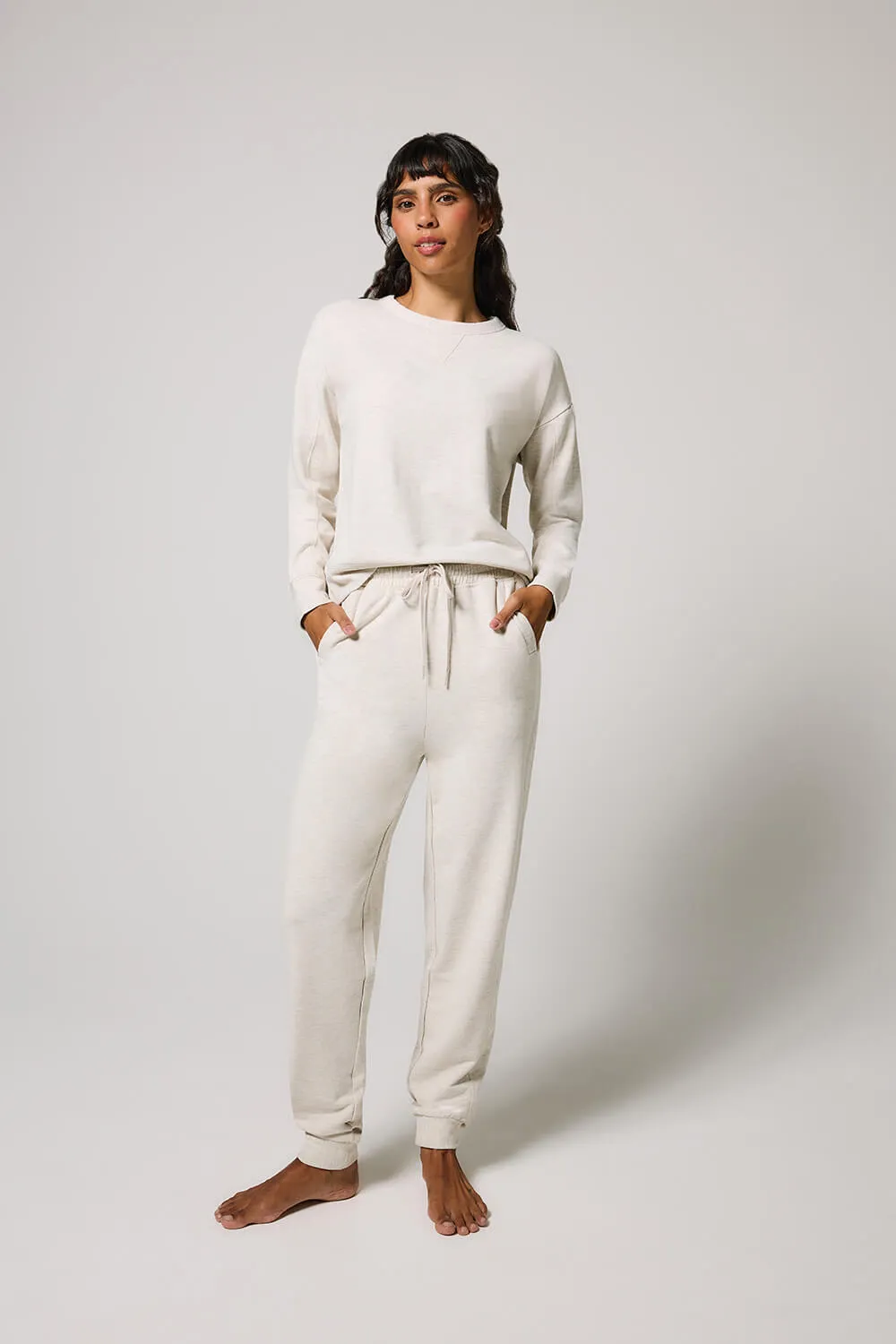 Luxe Lounge Jogger - Vanilla Marl