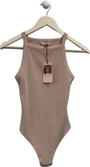 M&S Beige Ribbed Bodysuit UK XS