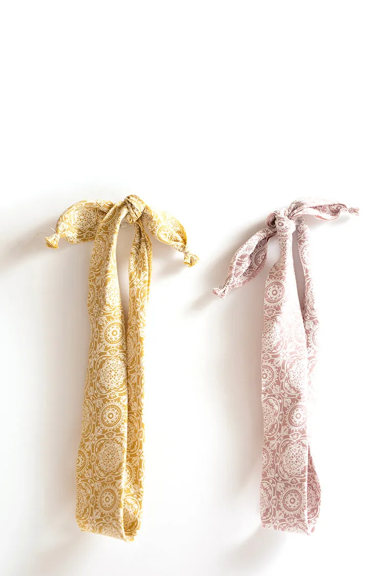 Mauve Paisley Bandana Hat Band