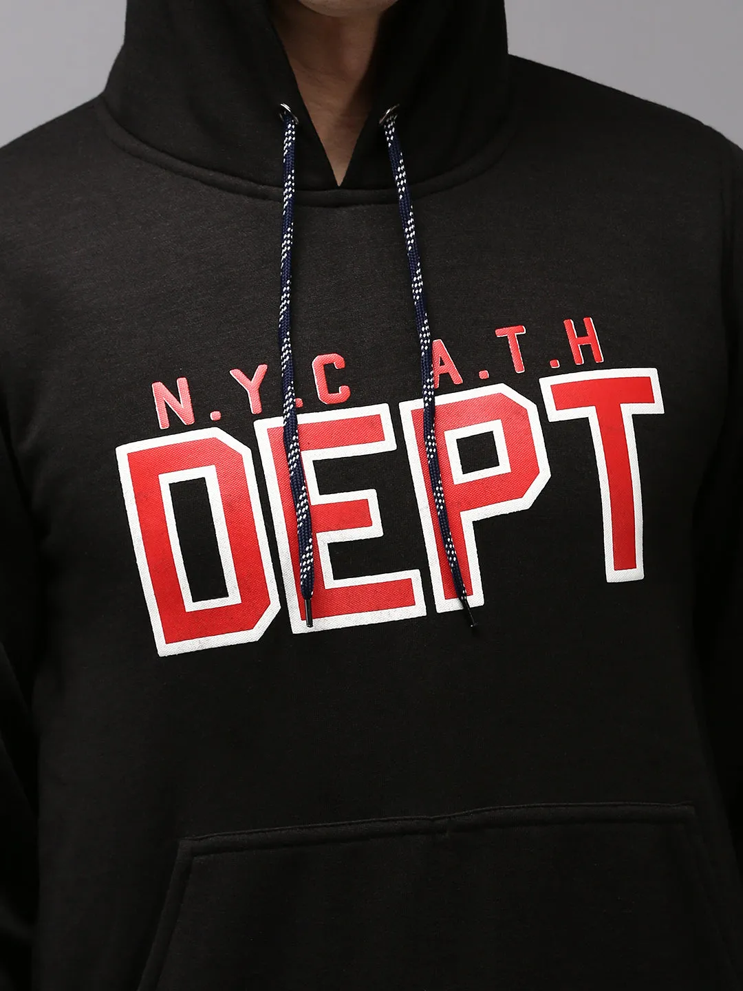 Men Black Solid Sweatshirt