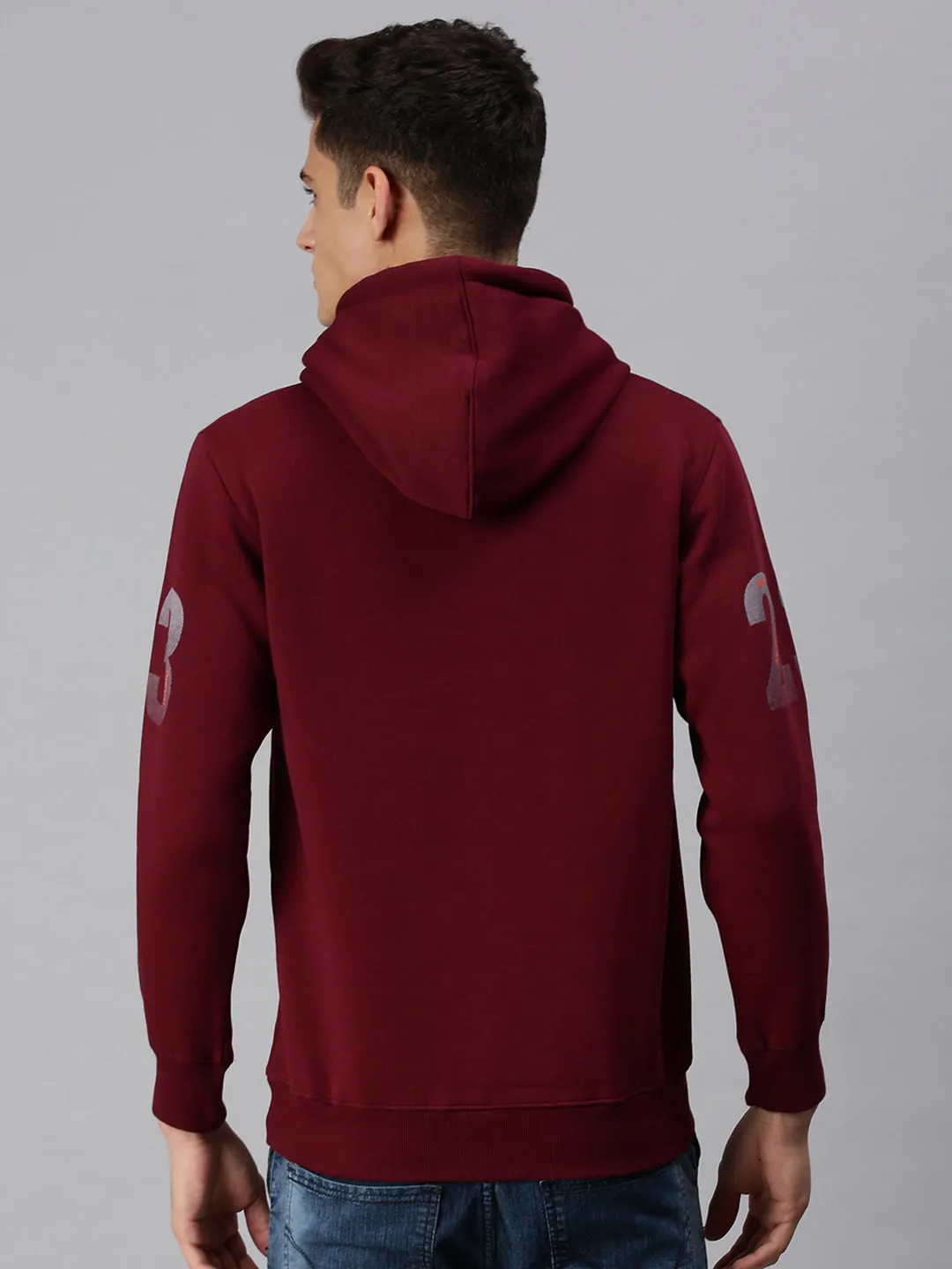 Men Hooded Graphic Print Multi Sweatshirt
