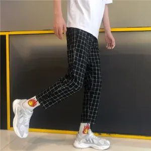 Men's Casual Polyester Loose High-Waist Joggers