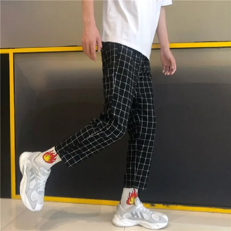 Men's Casual Polyester Loose High-Waist Joggers
