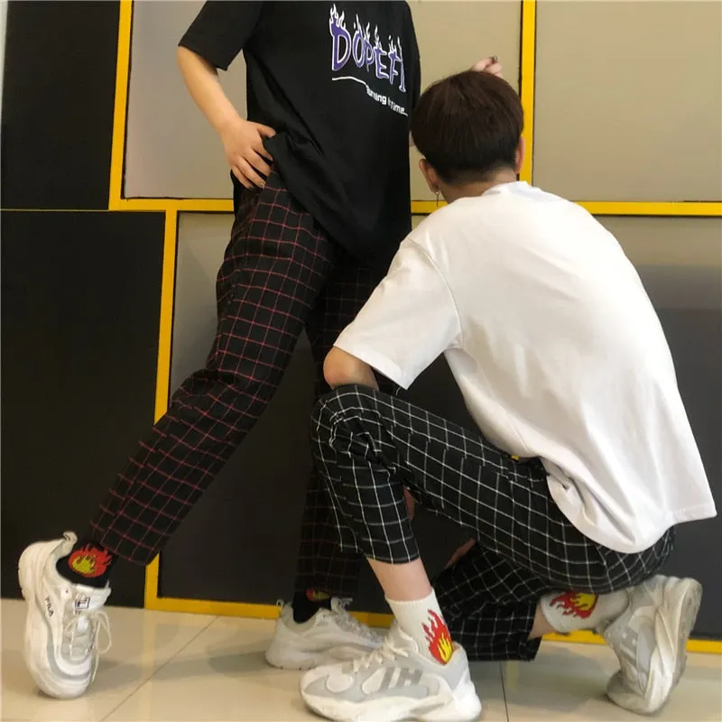 Men's Casual Polyester Loose High-Waist Joggers