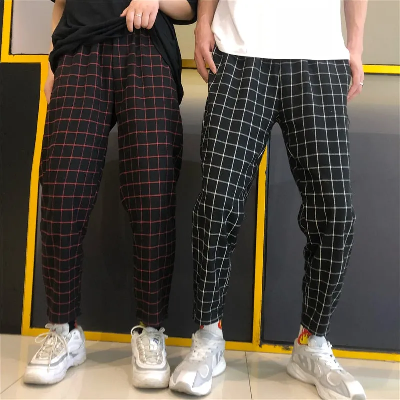 Men's Casual Polyester Loose High-Waist Joggers
