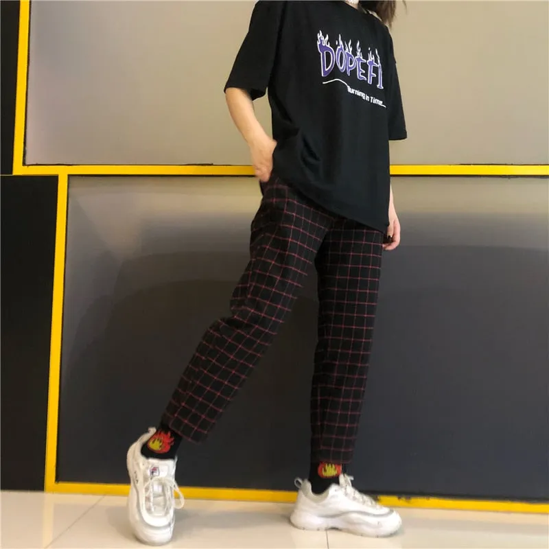 Men's Casual Polyester Loose High-Waist Joggers