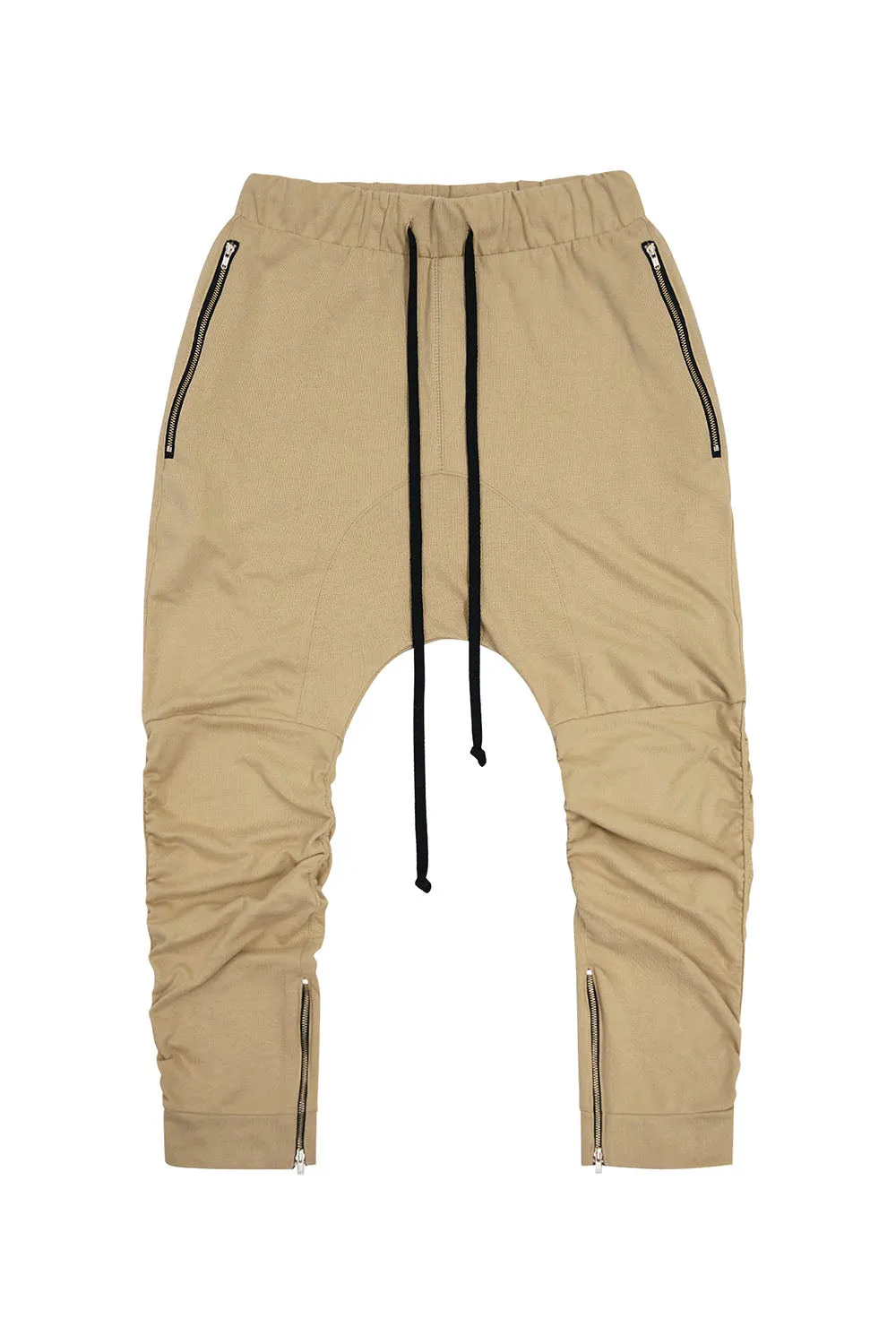 Men's Essential Solid Scrunched Drop Crotch Sweat Joggers