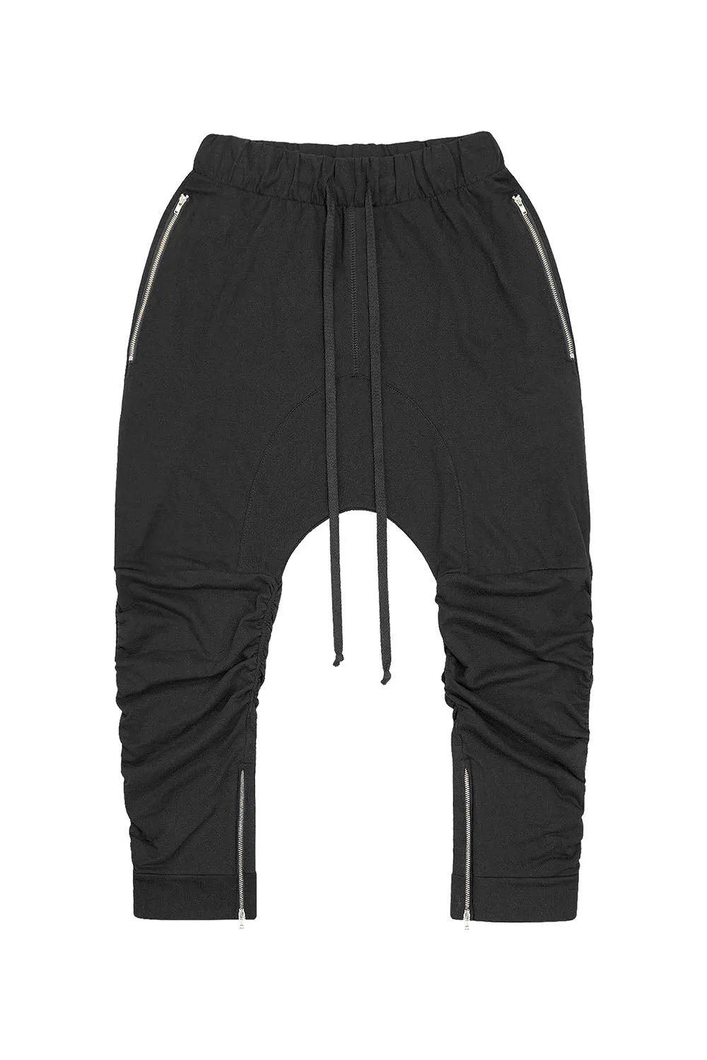 Men's Essential Solid Scrunched Drop Crotch Sweat Joggers