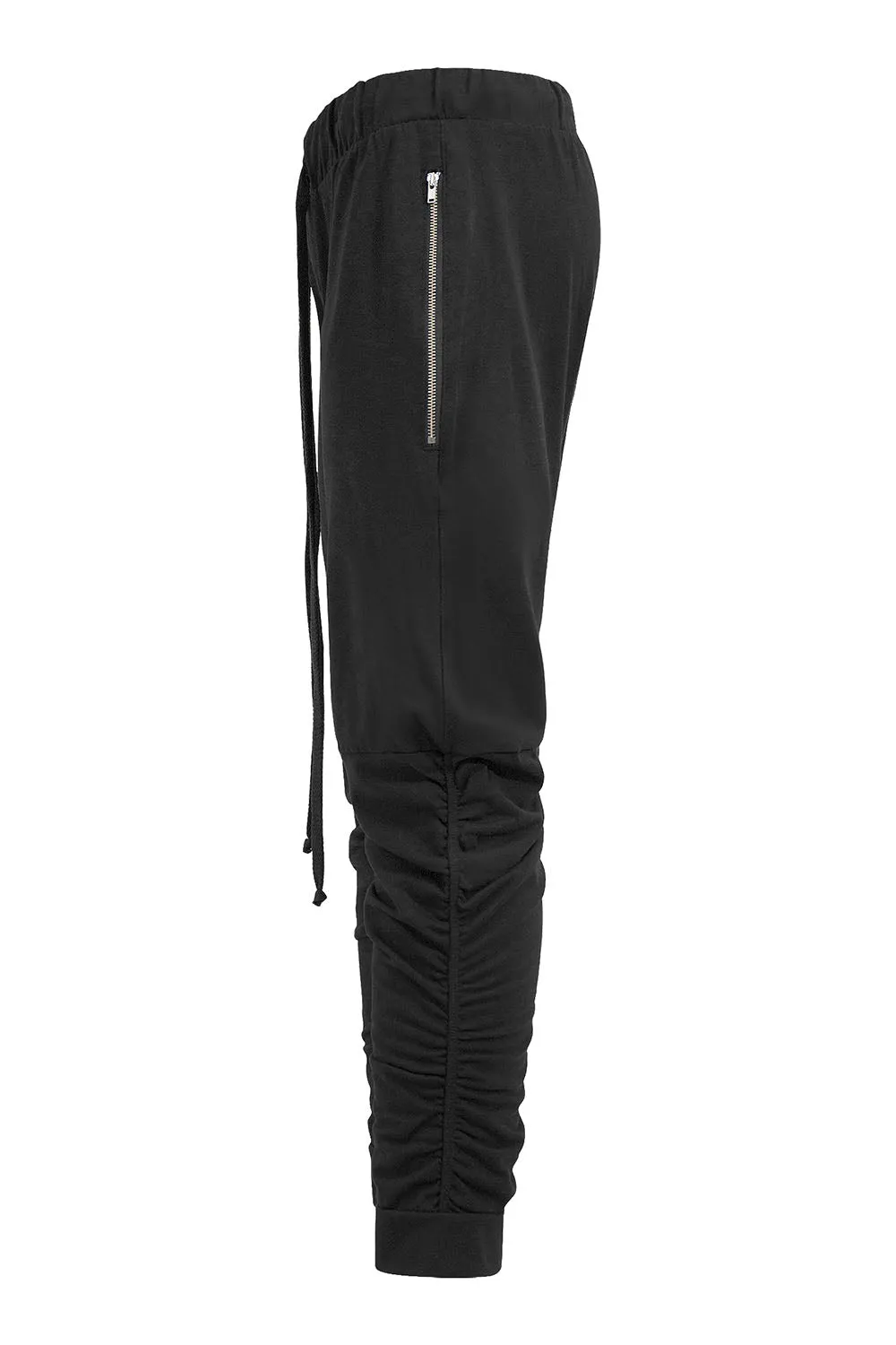 Men's Essential Solid Scrunched Drop Crotch Sweat Joggers