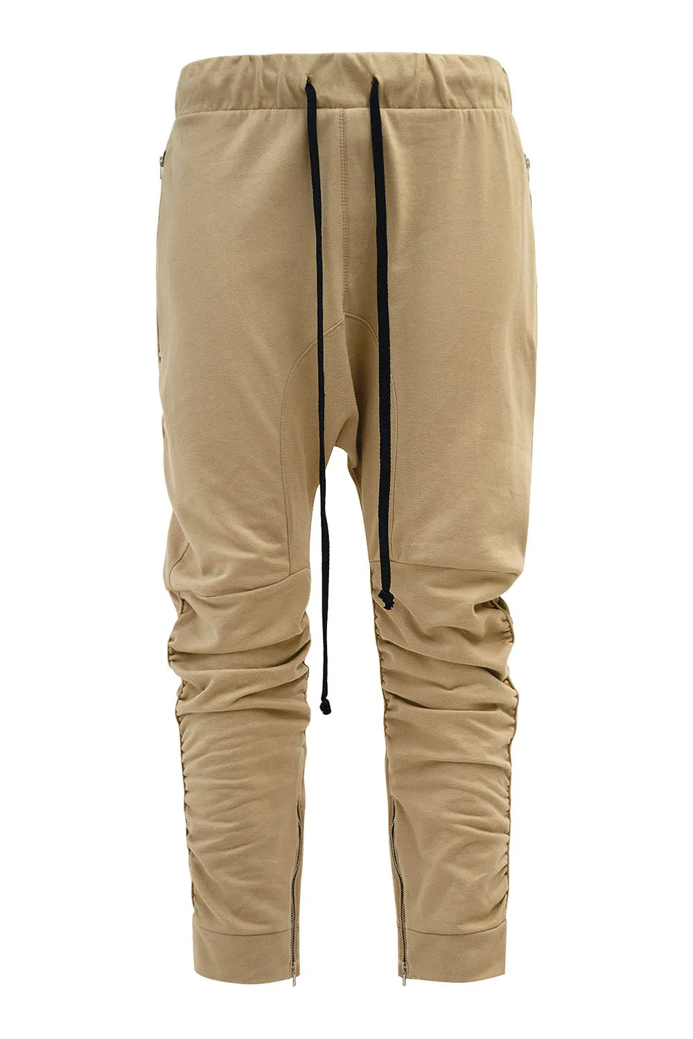 Men's Essential Solid Scrunched Drop Crotch Sweat Joggers