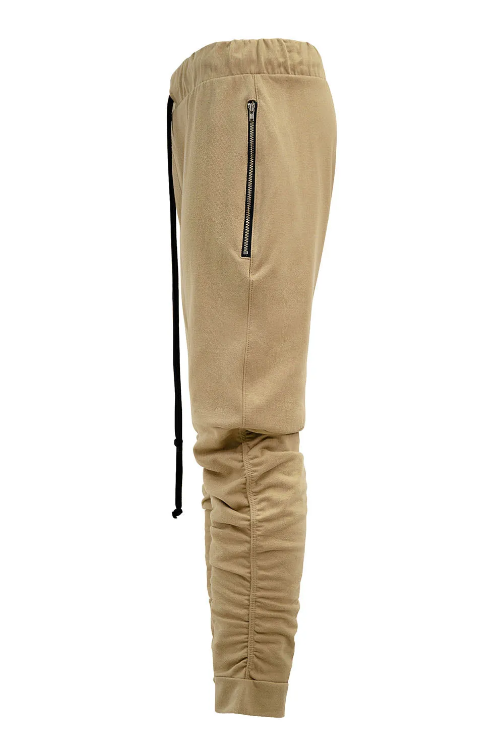 Men's Essential Solid Scrunched Drop Crotch Sweat Joggers