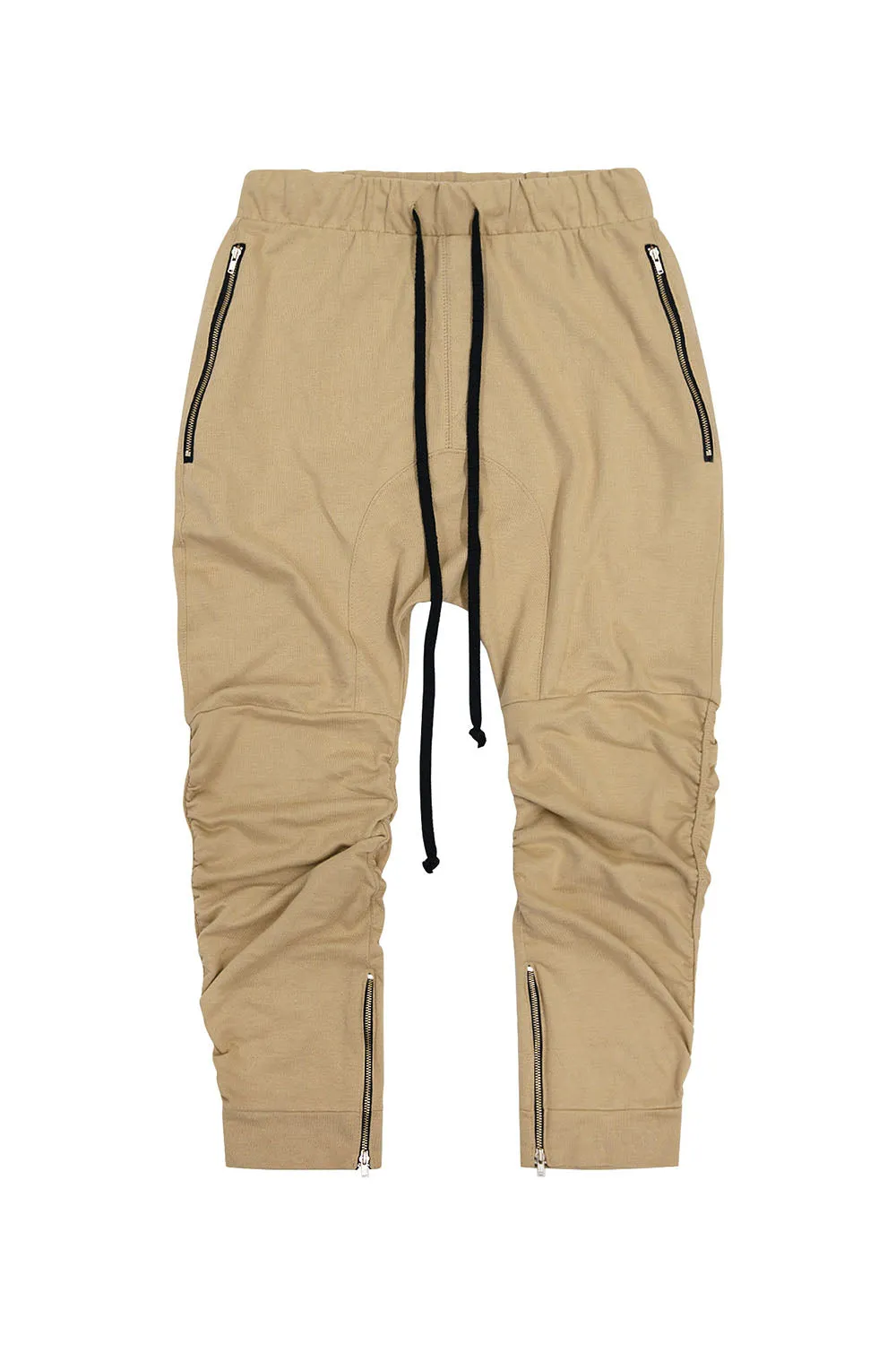 Men's Essential Solid Scrunched Drop Crotch Sweat Joggers