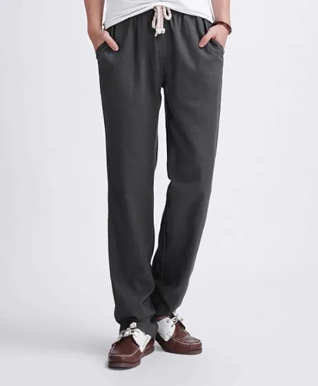 Men's Linen Casual Jogging Trousers