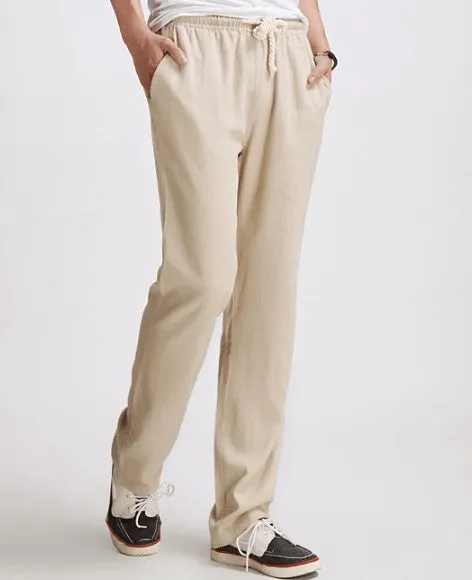 Men's Linen Casual Jogging Trousers