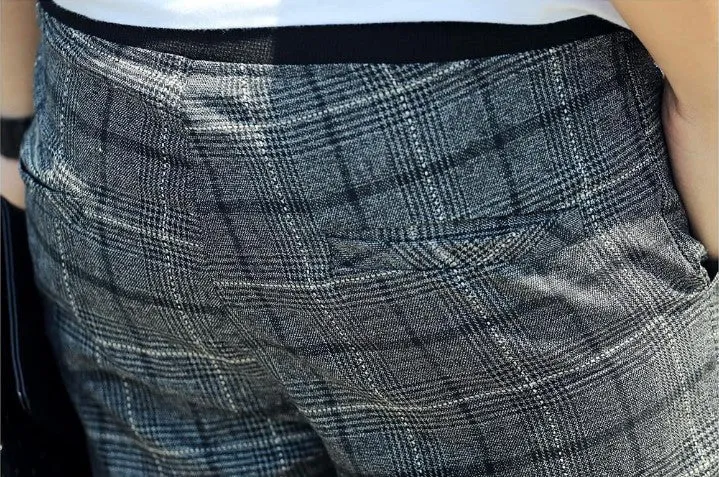 Men's Plaid Slim Fit Casual Pants