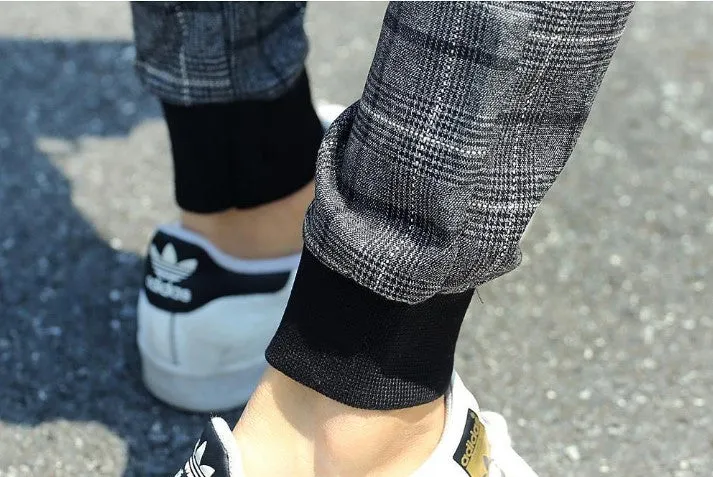 Men's Plaid Slim Fit Casual Pants