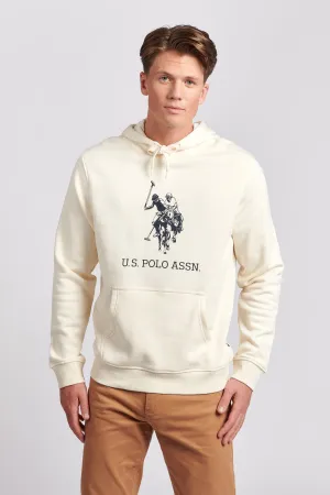 Mens Rider Brush Back Hoodie in Marshmallow