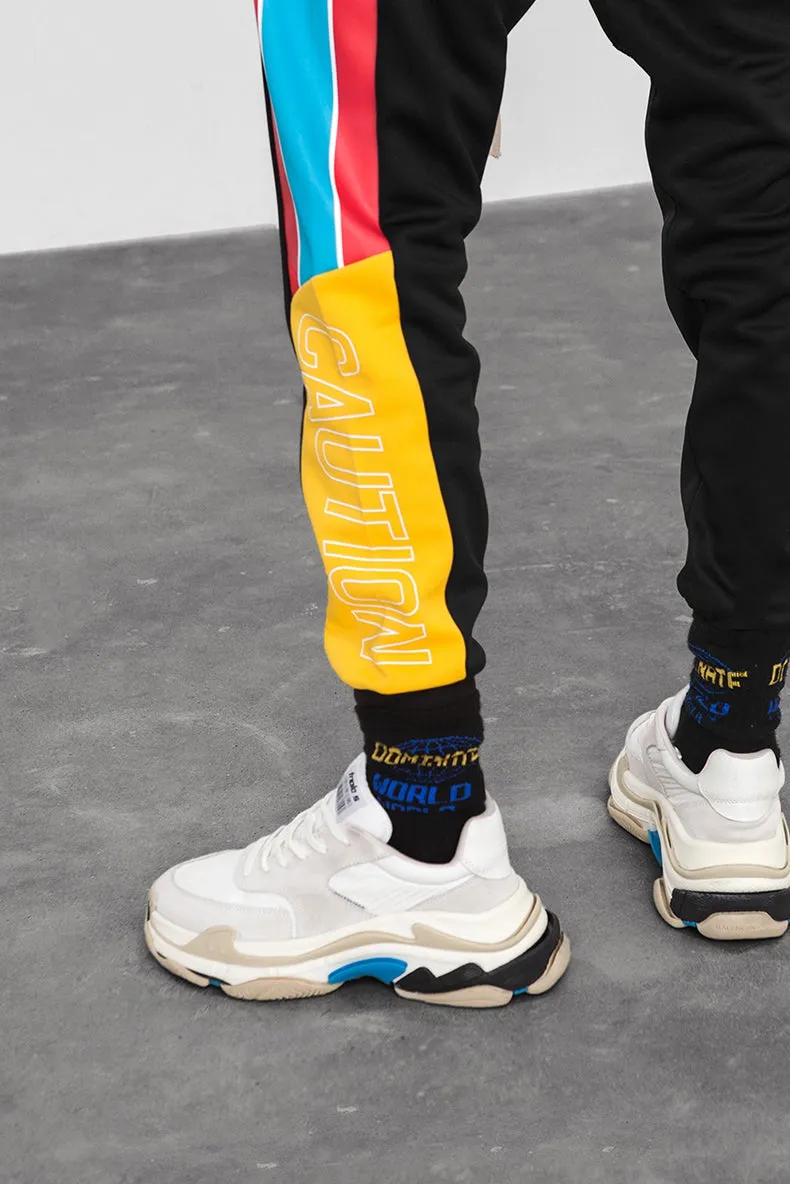 Men's Spring Vintage Elastic Waist Joggers With Side Stripes