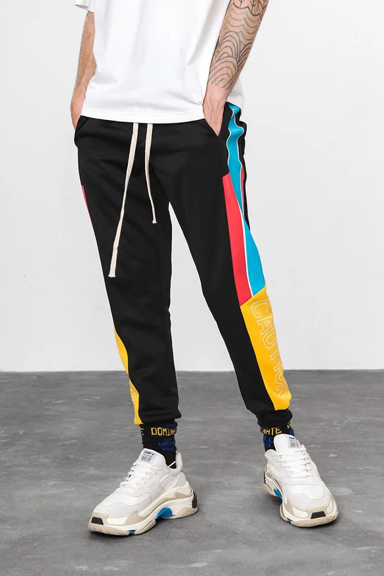 Men's Spring Vintage Elastic Waist Joggers With Side Stripes