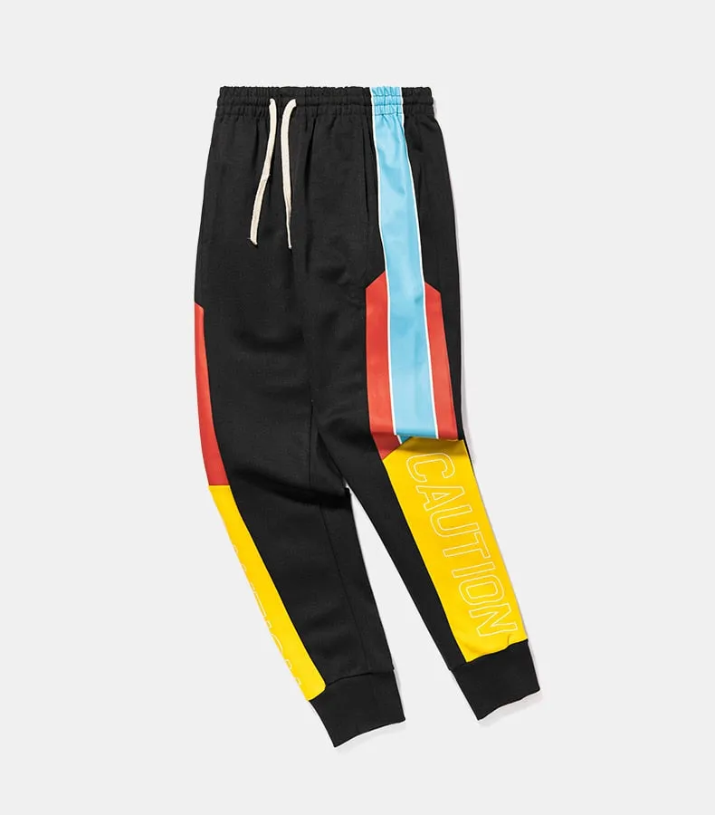 Men's Spring Vintage Elastic Waist Joggers With Side Stripes