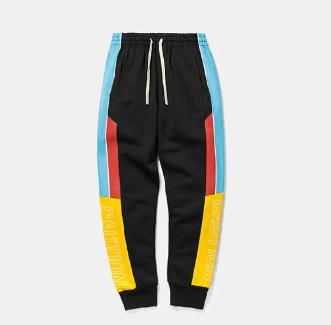 Men's Spring Vintage Elastic Waist Joggers With Side Stripes