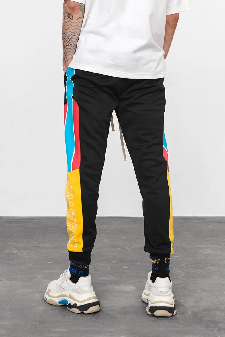 Men's Spring Vintage Elastic Waist Joggers With Side Stripes