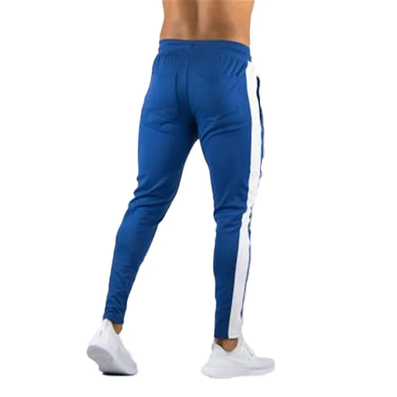 Men's Striped Sweatpants With Elastic Waist