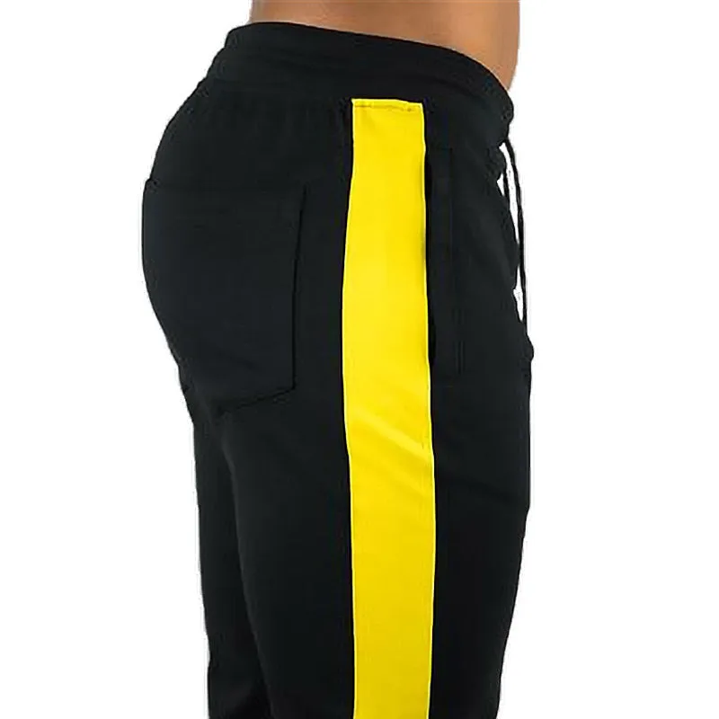 Men's Striped Sweatpants With Elastic Waist